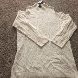 Ashley Stewart Egg Nog Colored Sweater